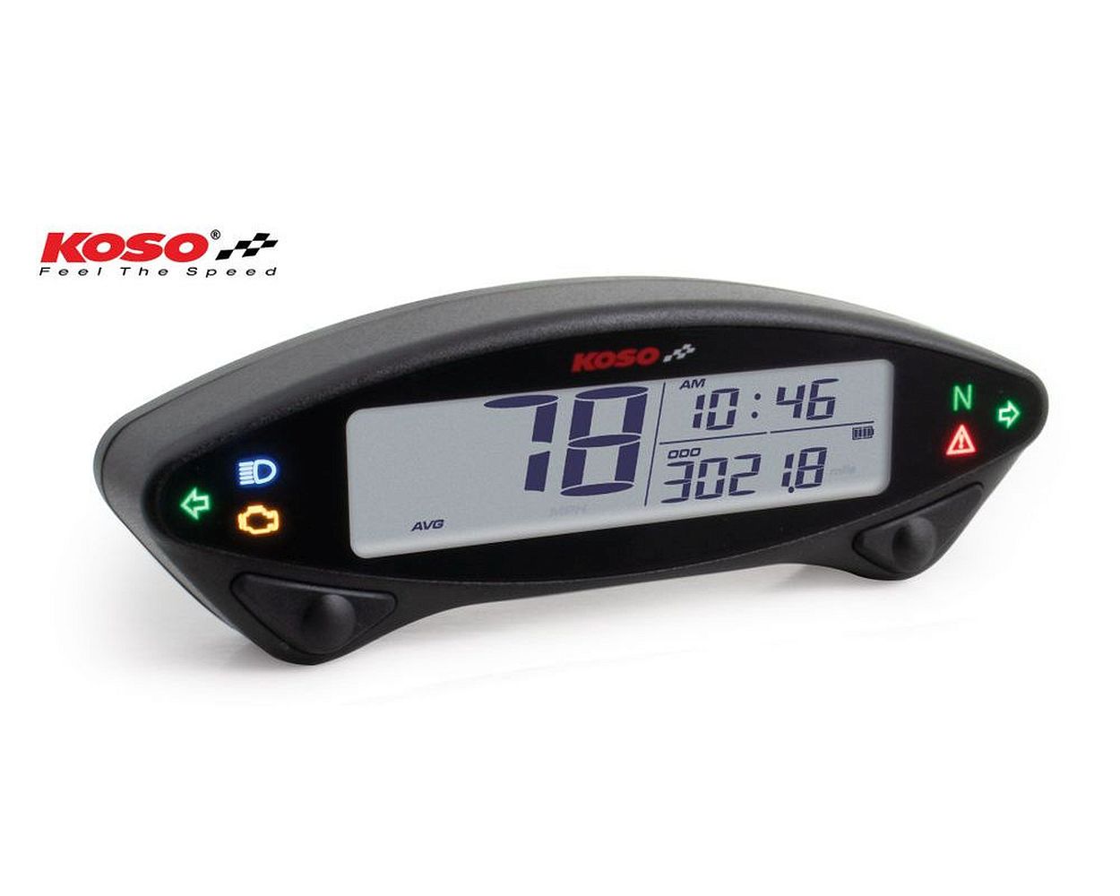 BA048001 Tachometer KOSO DB EX02 Digital mit ABE 12V 360km/h