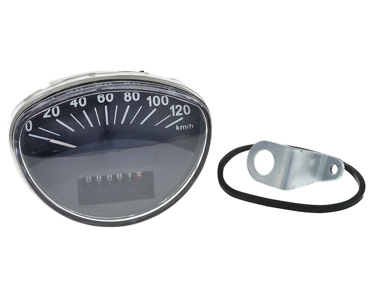 Tachometer / Tacho UNI AUTO schwarz bis 120 km/h