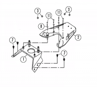  Imola 125 4T AC Heckpartie für Rex RS750, Imola 50 / 125
