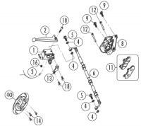  Rexy 125 4T AC Bremsanlage vorne Rex RS750, RS1100, RS1000, Imola 50 / 125