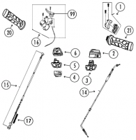  GMX450 4T AC Lenkeranbauteile für Rex RS400, RS460, Monza, GMX450 / Sport