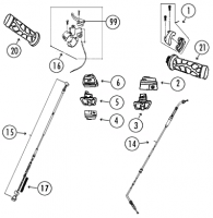  Monza 50 L5Y 4T AC Lenkeranbauteile für Rex RS400, RS460, Monza, GMX450 / Sport