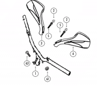  Monza 50 WS1+L8Y 4T AC Lenker und Spiegel für Rex Monza