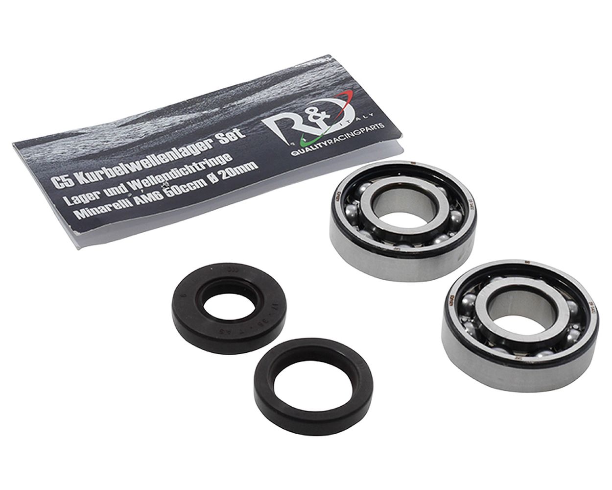 Kurbelwellenlager Set R&D 20 mm SKF C5 kompatibel für AM6