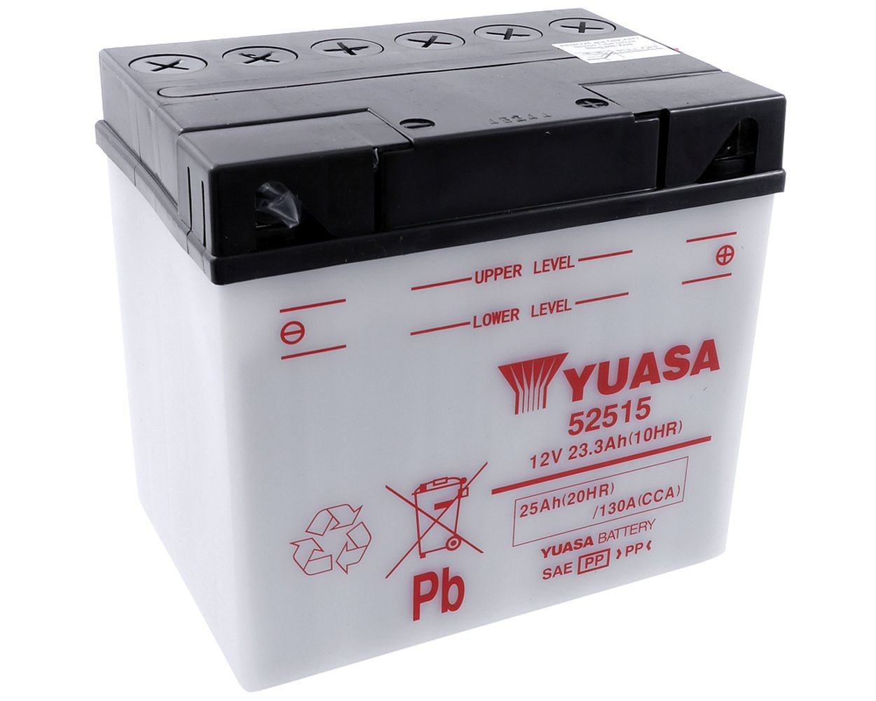 Batterie 12 V 23,3 Ah YUASA 52515, ohne Batteriesäure