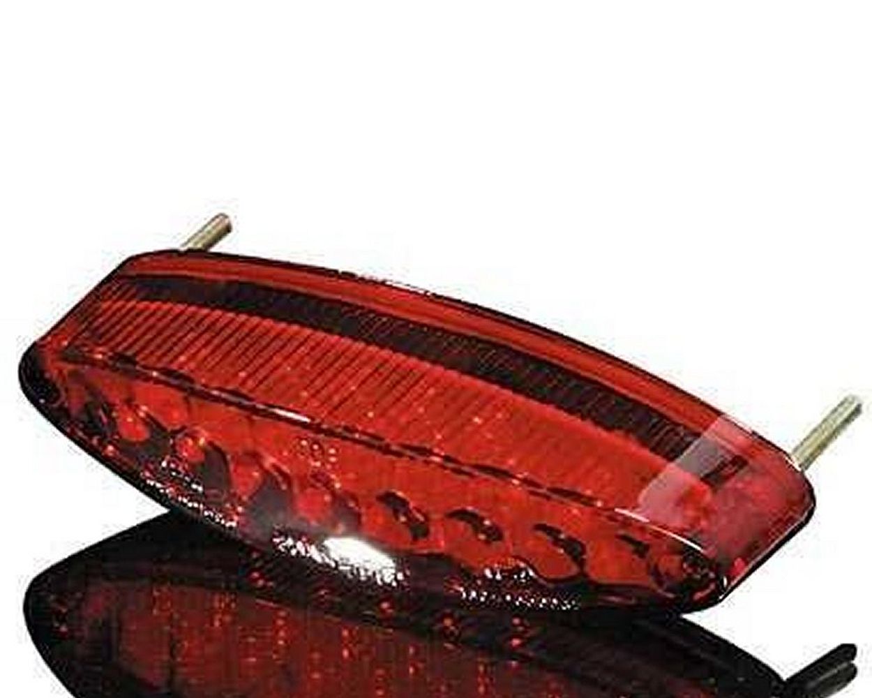 Rücklicht Mini LED Motorrad NUMBER1, mit Nummernschildbeleuchtung, rotes Glas
