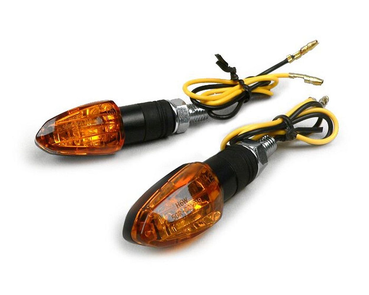 Blinker BGM Micro schwarz / orange 12 V 54x23x20 mm Universal kompatibel für Roller, Motorrad, Moped, Quad, Mofa, Vespa