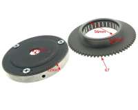 Anlasserfreilauf mit Starterkranz 16mm kompatibel für Explorer ATU Race GT50, GENERIC Cracker 50 Spin 50 GE, KEEWAY RY6 50, CPI OLIVER City 50, RY8 50