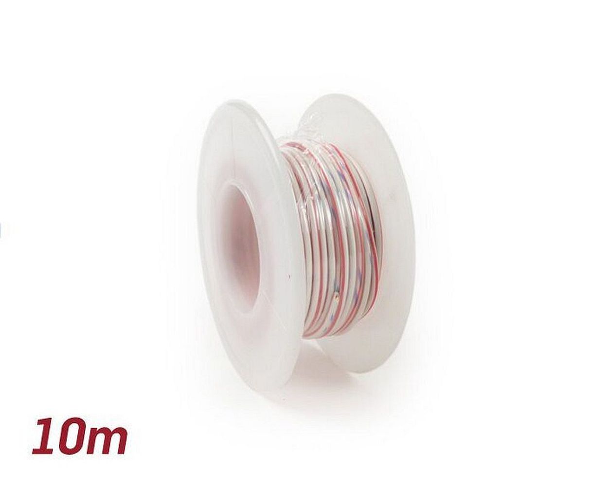 Elektrokabel BGM rot weiß, 0, 85 mm 10m Universal Roller Motorrad Moped Quad KFZ Auto Stromleitung