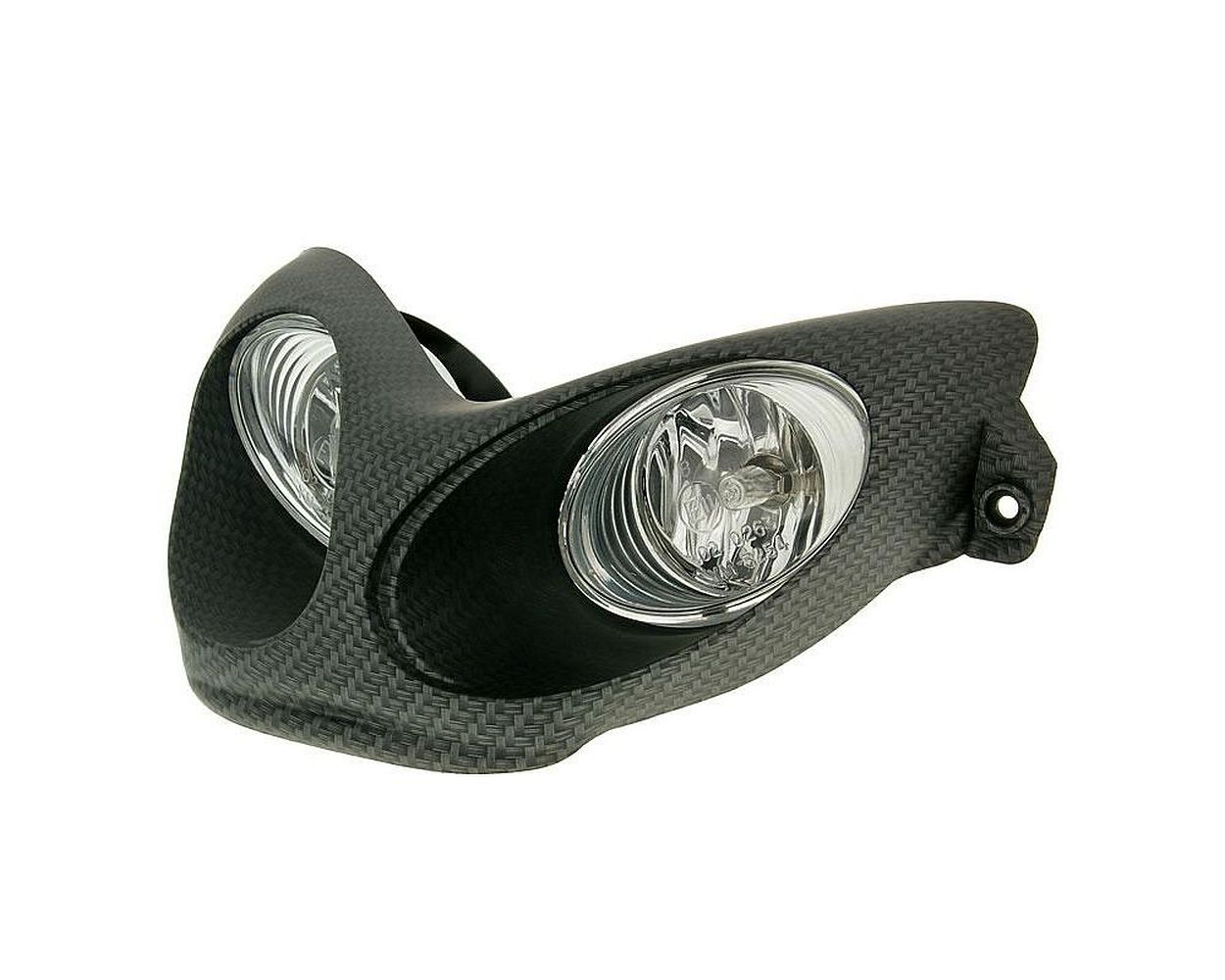 Scheinwerfer Doppeloptik Halogen -, SCHWARZ