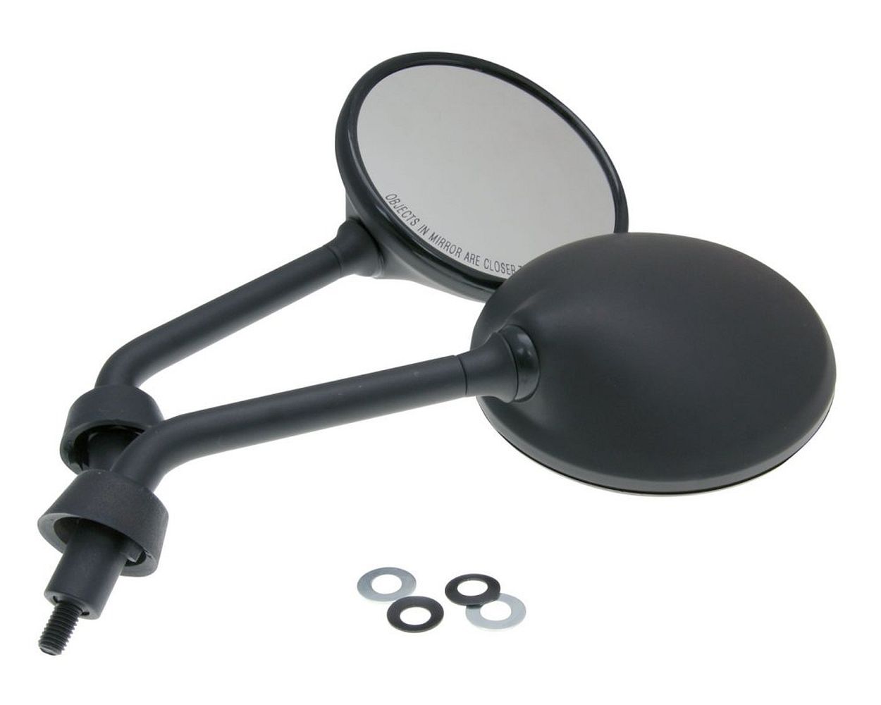 Spiegel Set rechts links rund M8 schwarz matt SCORPEX