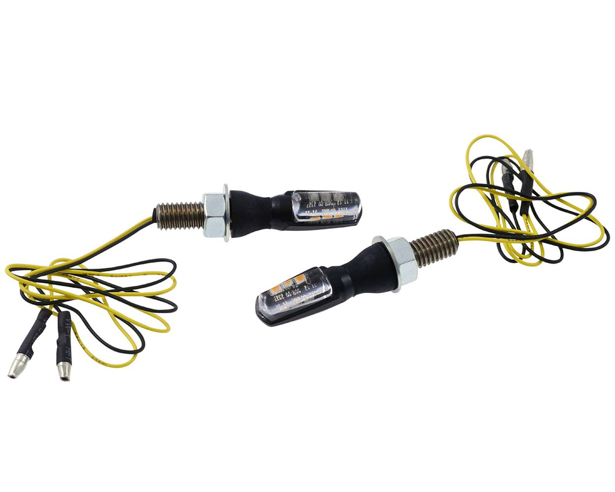 Blinker SHIN YO Spark LED, schwarz, klares Glas, M8, 25x11x14,5 mm