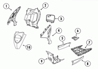  HURRICAN X1 JL50QT-4 4T AC Verkleidung vorne für Baotian BT49QT-7, Flex Tech Panter