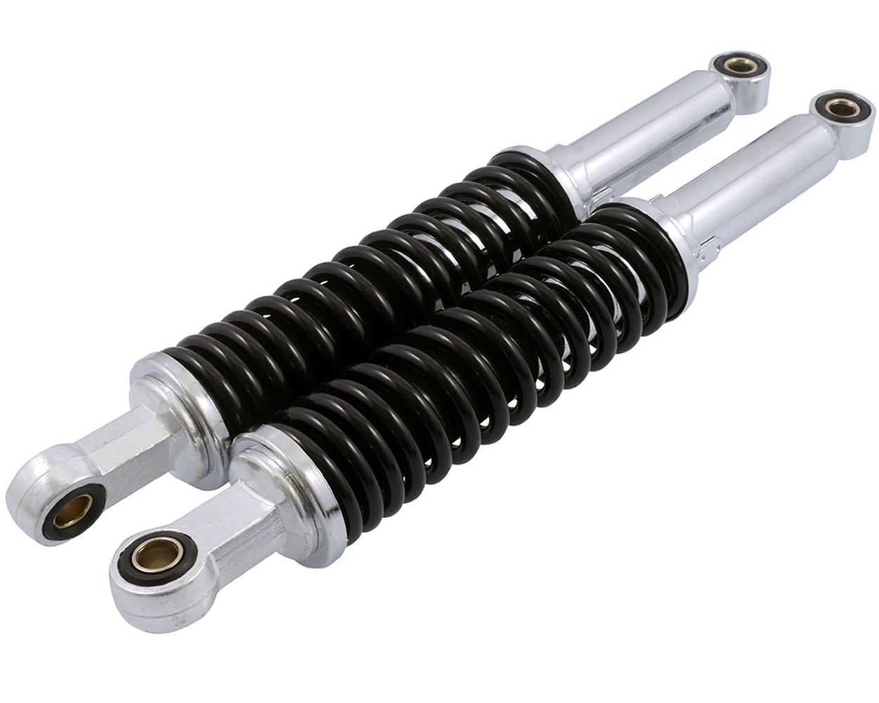 Stoßdämpfer 365 mm Chrom Set universal MT/MB Moped