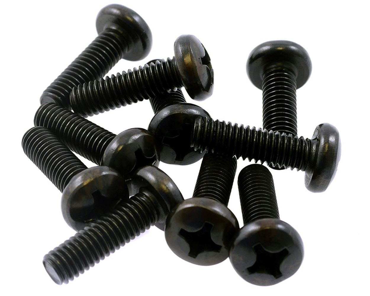 Schraube kreuzschlitz schwarz metrisch M6x20 mm 10 Stück
