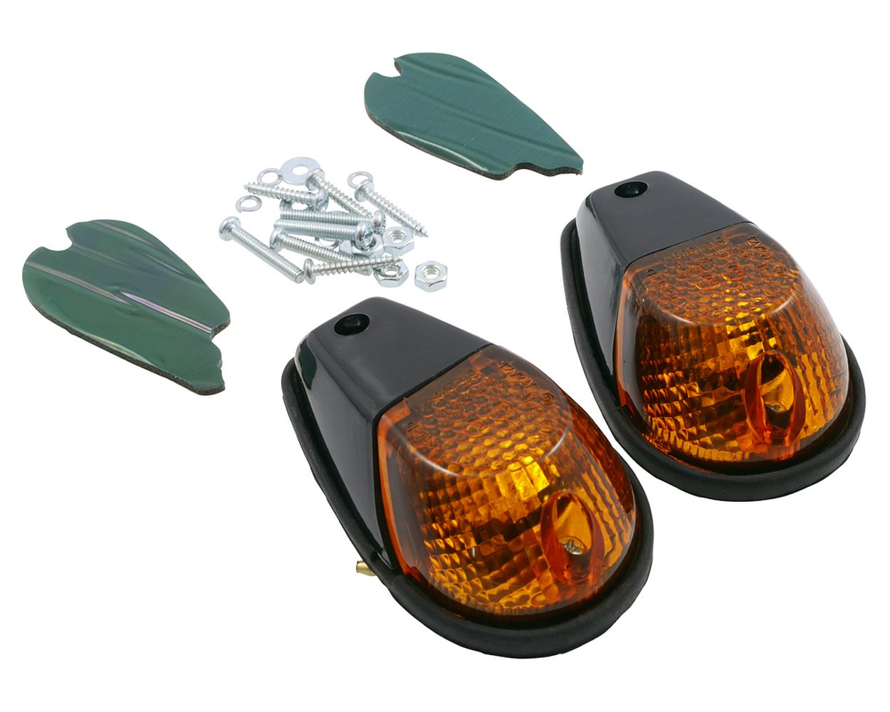 Verkleidungsblinker SHIN YO Paar schwarz, Glas dunkel