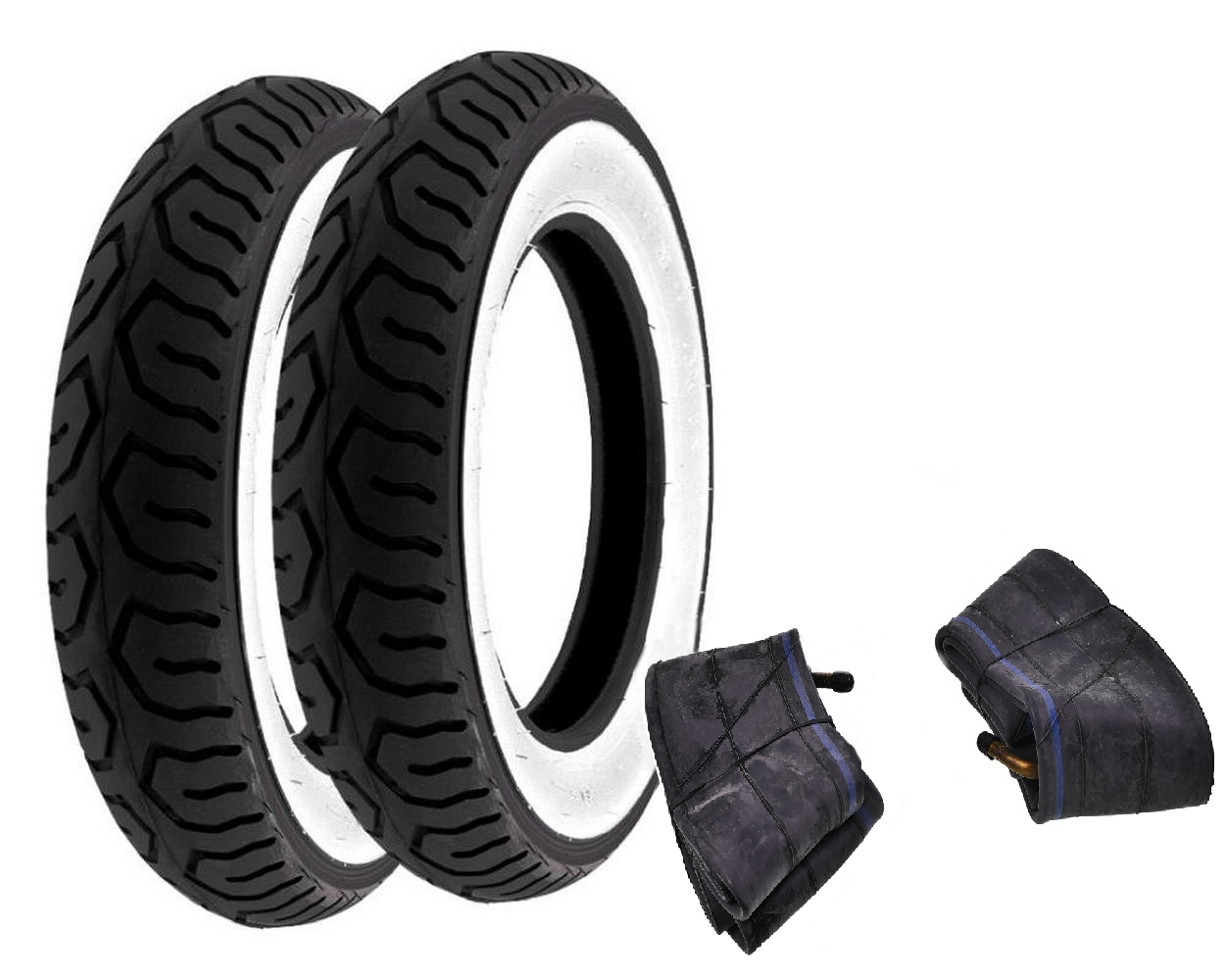 Reifen Set SAVA Mitas B12 3.00-10 Weißwand 2 Stück