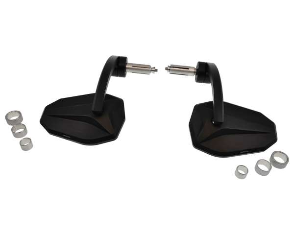 Lenkerendenspiegel Motorrad LSL Motorrad Lenkerendenspiegel RETRO Schwarz - E-geprüft & Seidenmatt Simson Spiegel Unten