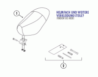  HURRICAN X1 JL50QT-4 4T AC Sitzbank für Baotian BT49QT-7, Flex Tech Panter YY50QT-26