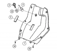  Imola 125 4T AC Innere Frontverkleidung für Rex Imola 50 / 125, RS750