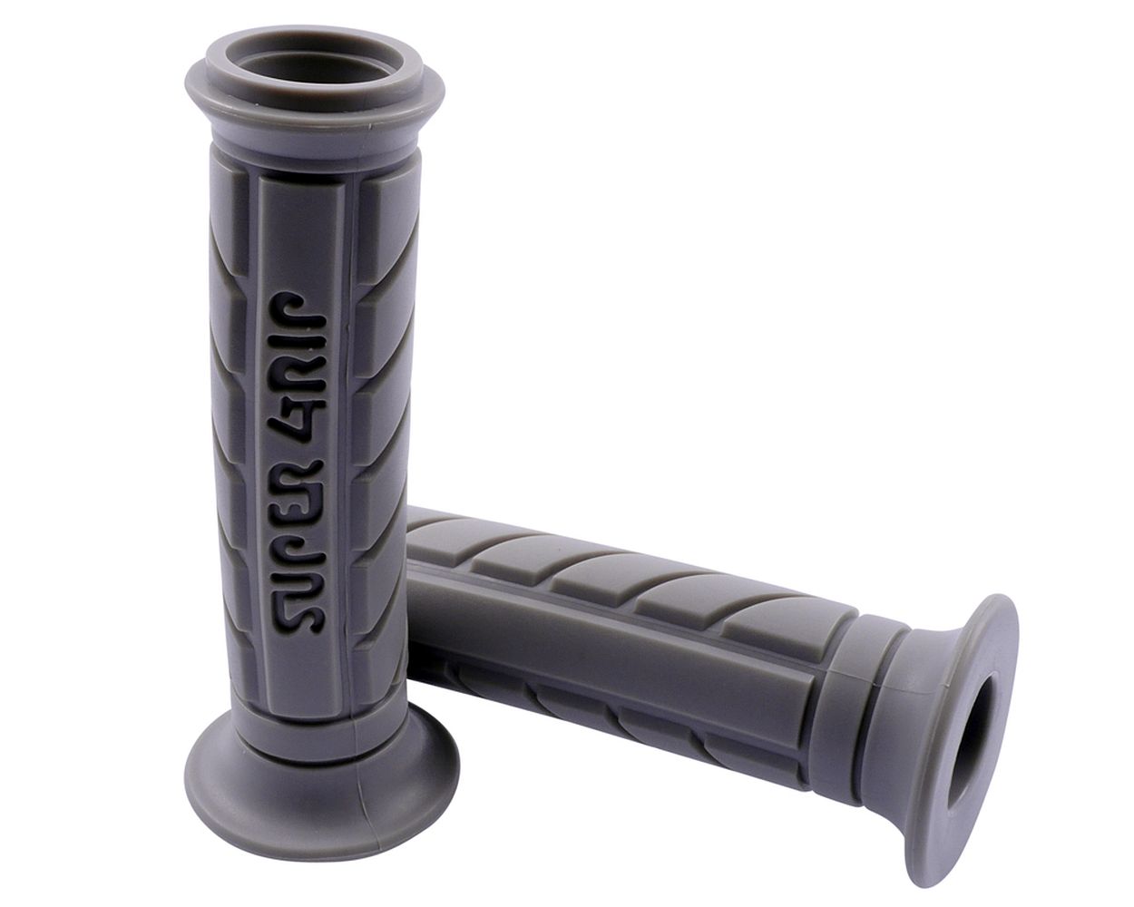 Lenkergriffe Super Grip grau seitlich offen Roller, Moped usw