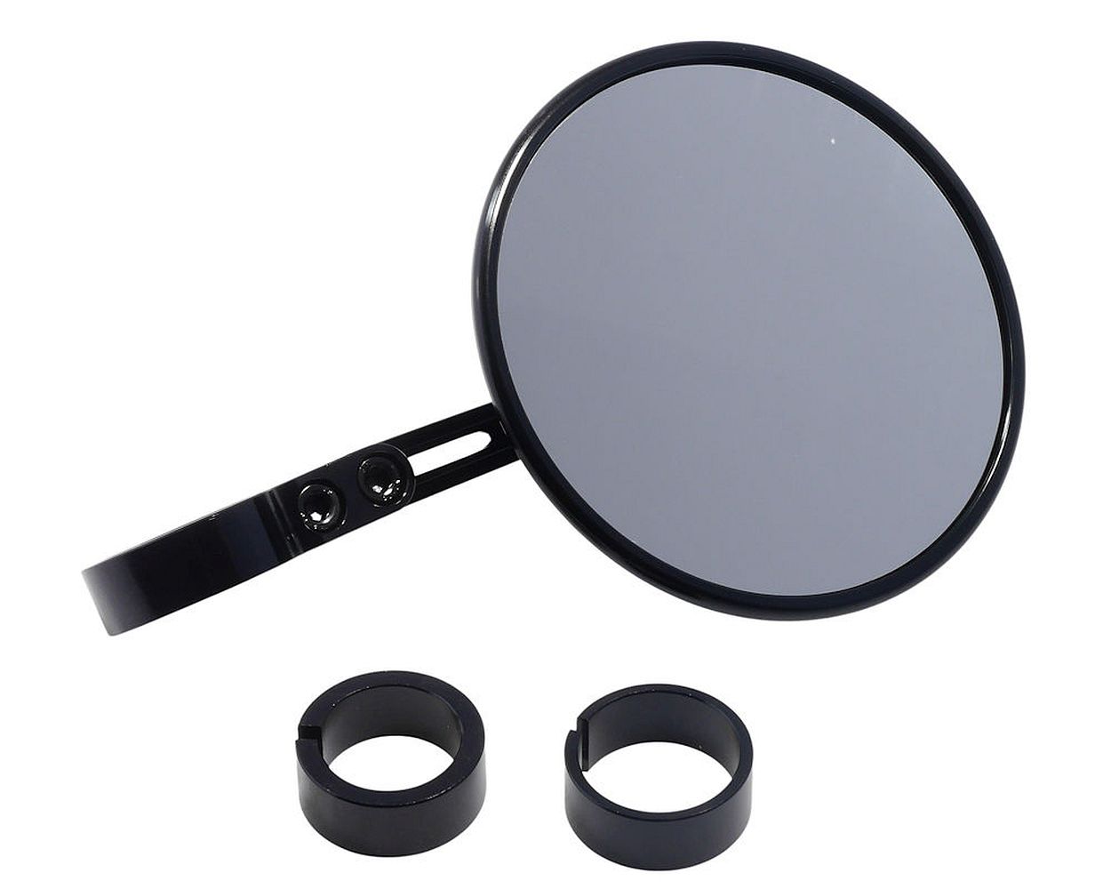 Lenkerendenspiegel HIGHSIDER Montana 2 schwarz rechts oder links, Rund mit ABE