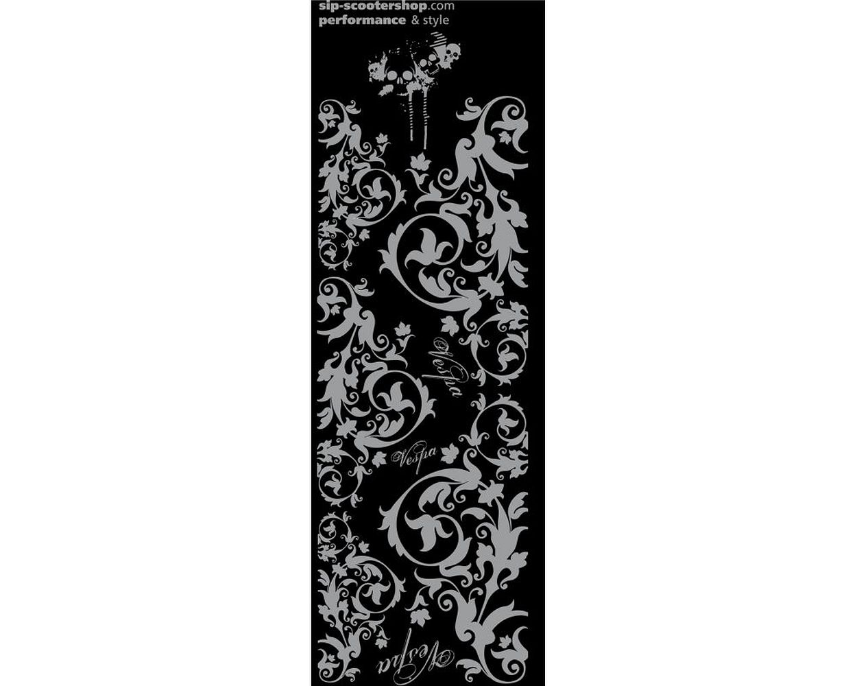 Aufklebersatz SIP Ornament I silber, L 1170 mm, B
