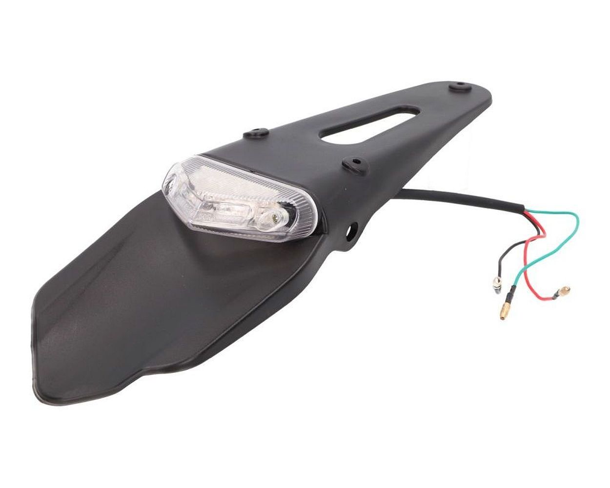 Kennzeichenträger mit Rücklicht LED weiß Supermotard, Enduro