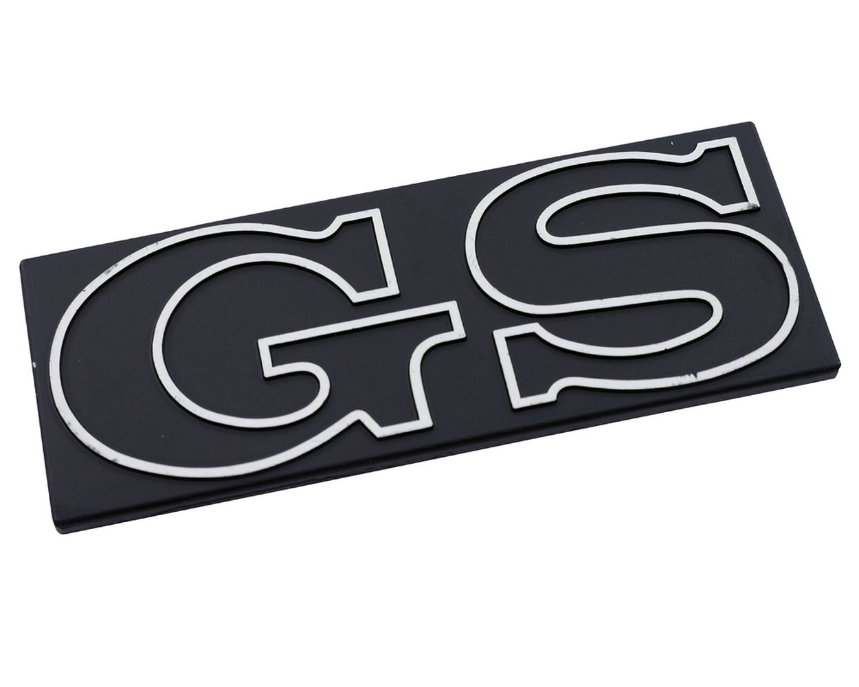 Schriftzug Emblem für Seitenhaube GS schwarz/alu, 2 Pin