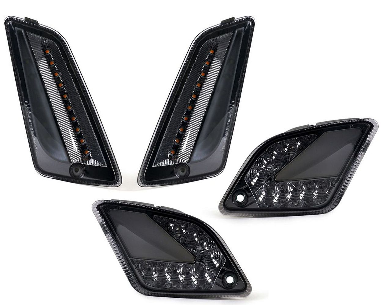 Blinker Set MOTO NOSTRA vornehinten smoked, dynamisches LED Lauflicht, Tagfahrlicht Positionslicht