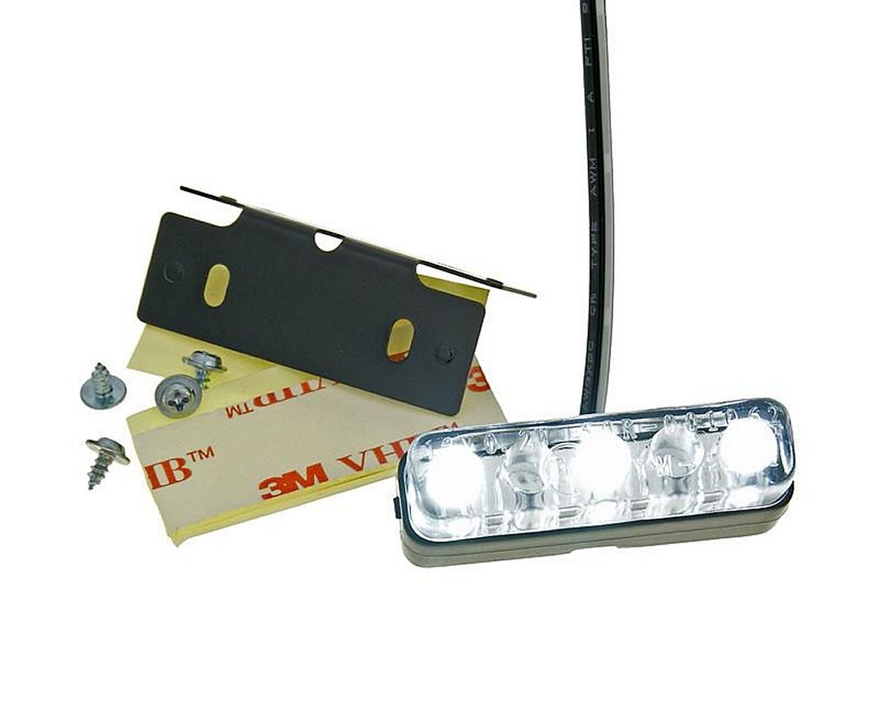 Micro Kennzeichenleuchte LED Nummernschildbeleuchtung 12V 2W Cree Light mit TÜV 