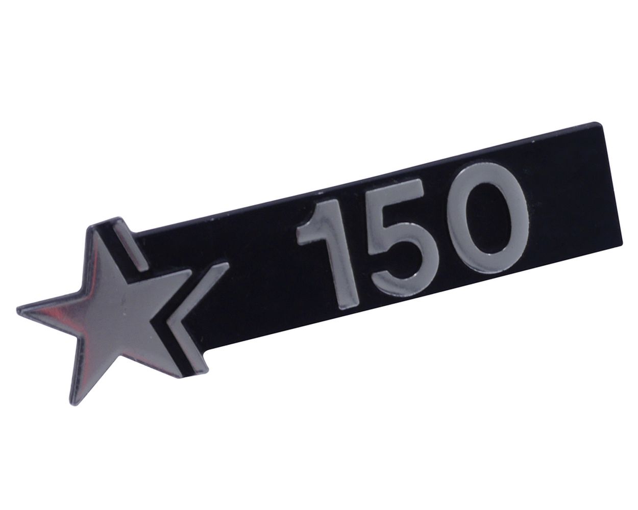 Schriftzug Emblem für Seitenhaube 150, 2 Nieten