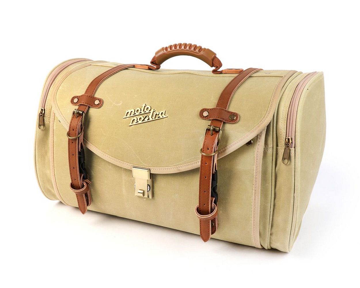 Koffer / Tasche MOTO NOSTRA Classic waxed canvas, beige, 35L, 480x300x270 mm