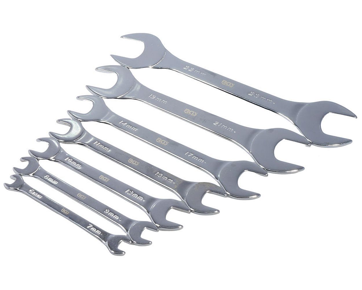Doppelmaulschlüssel Satz BGS extra flach 6-23 mm SW verchromt Set Werkstatt Werkzeug KFZ, Roller, Motorrad