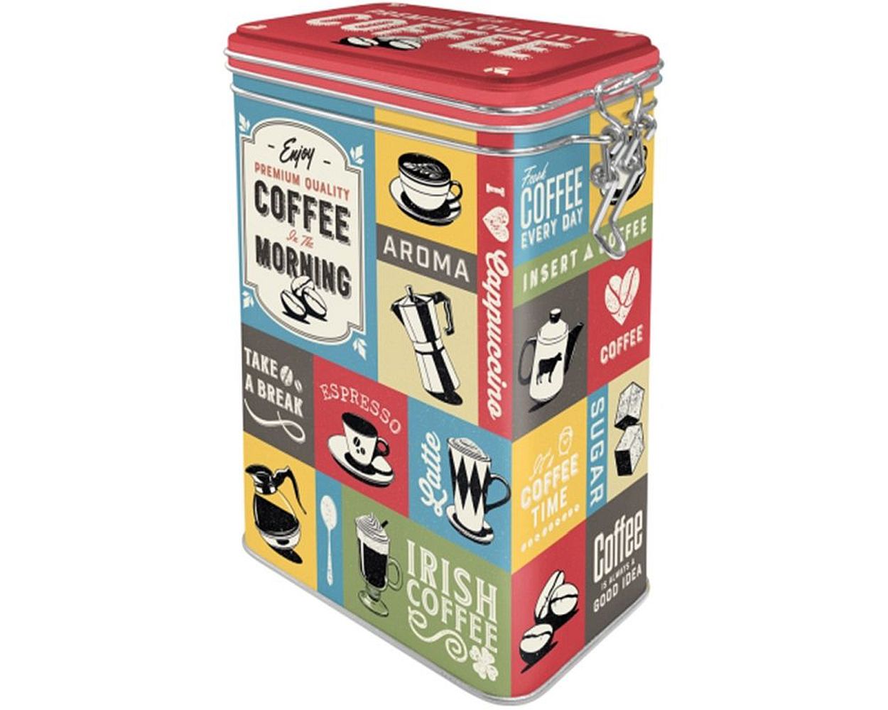 Kaffeedose / Aromadose NOSTALGIC ART Coffee Collage 7,5x11x17,5 cm, 1,3L Teedose