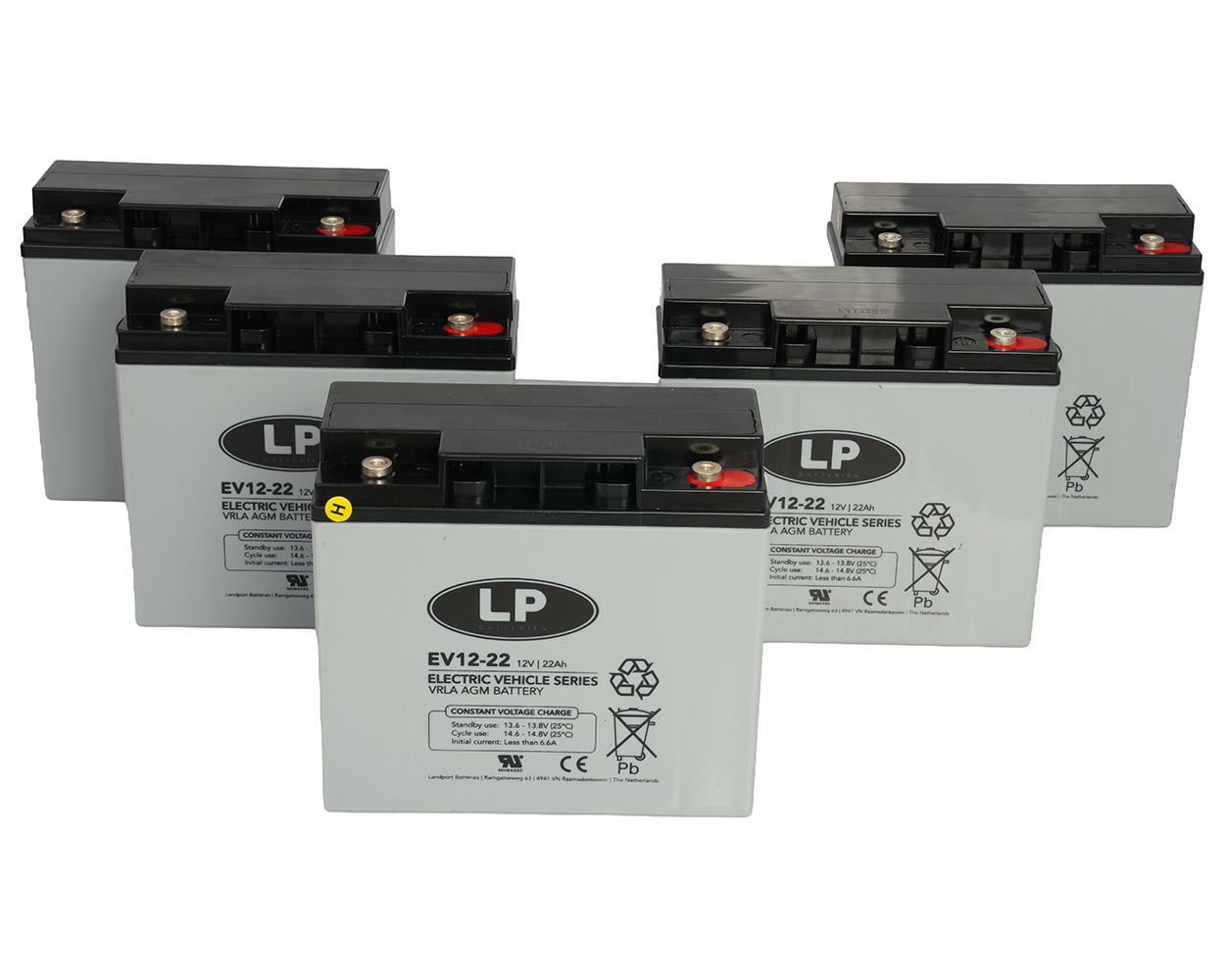 5x Batterie LANDPORT VRLA EV12022 T12
