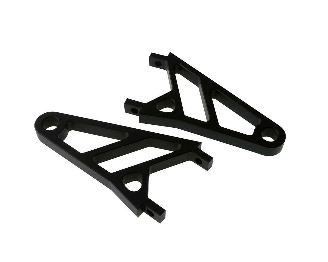 Lampenhalter kurz Motorrad Highsider Aluminium Set, matt schwarz