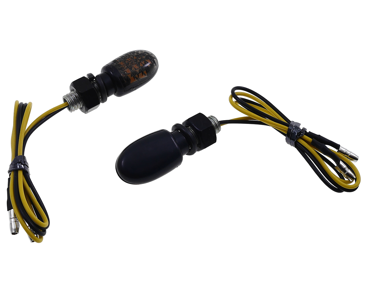 Blinker VANEZ Mini Diamond, schwarz, Rauchglas, LED, kompatibel für Motorrad, Roller, Scooter, Maxi, Schaltmoped, Mokick