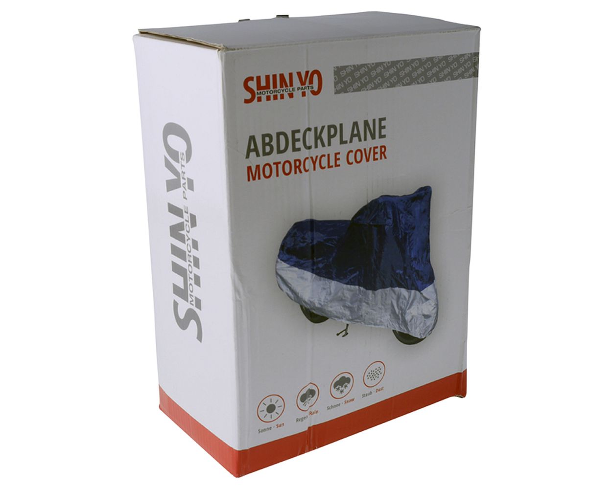 Abdeckplane SHIN YO, Größe XXL, Polyester, blau/silber, Motorrad, Roller