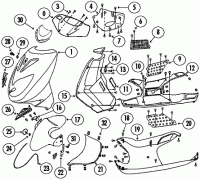  BT125T-12C1 4T AC Verkleidung Vorne für Flex-Tech Fun, YY50QT-6