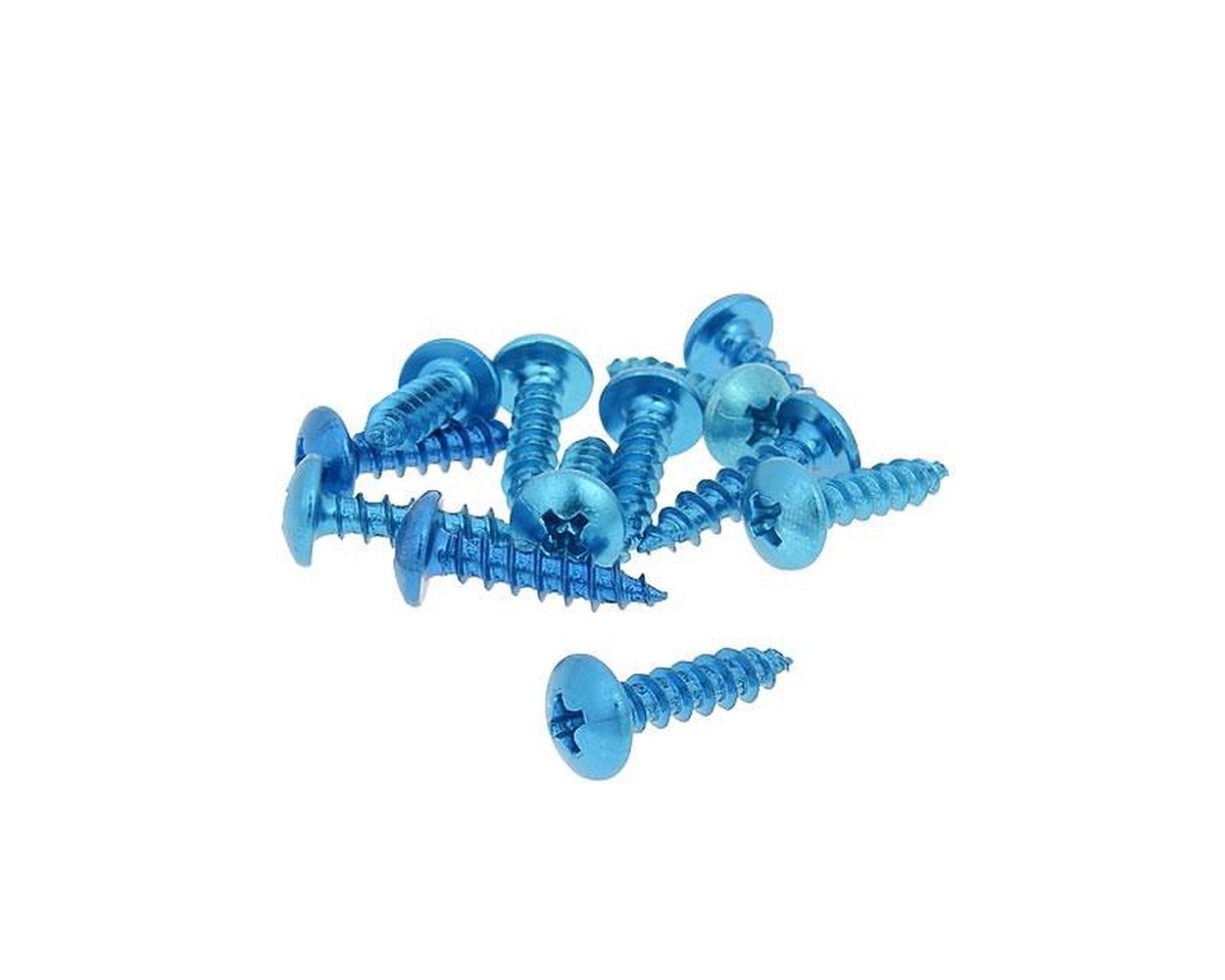 Schraubensatz 12 Stück Verkleidung - M5 20 mm BLAU