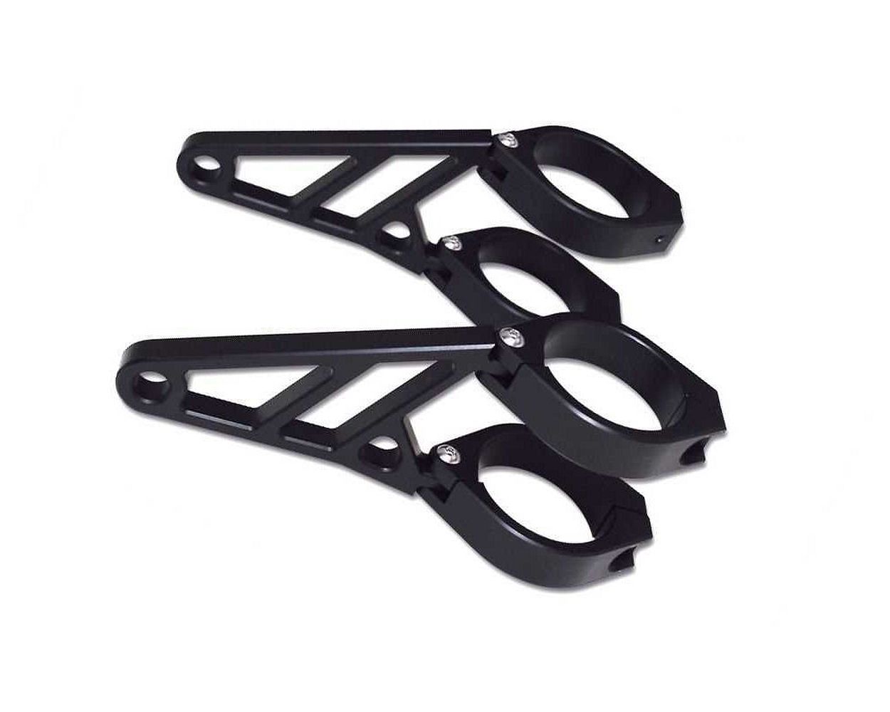 Lampenhalter Motorrad Highsider CNC Alu Set für 42-43 mm Gabel, schwarz