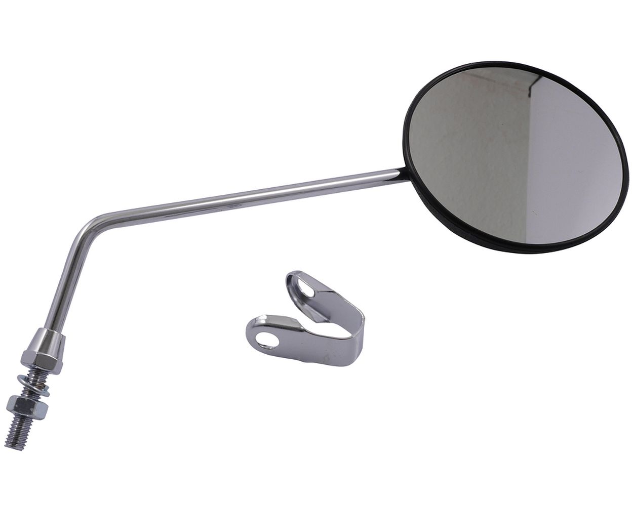Spiegel mit Klemme schwarz rund universal SCORPEX Roller, Scooter, universal