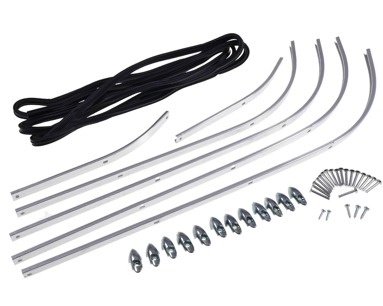 Trittleisten Set RMS inkl. Gummikeder & Nieten kompatibel für Vespa V 50, PV, ET3, 90, 100, 125, N, L, R, Special