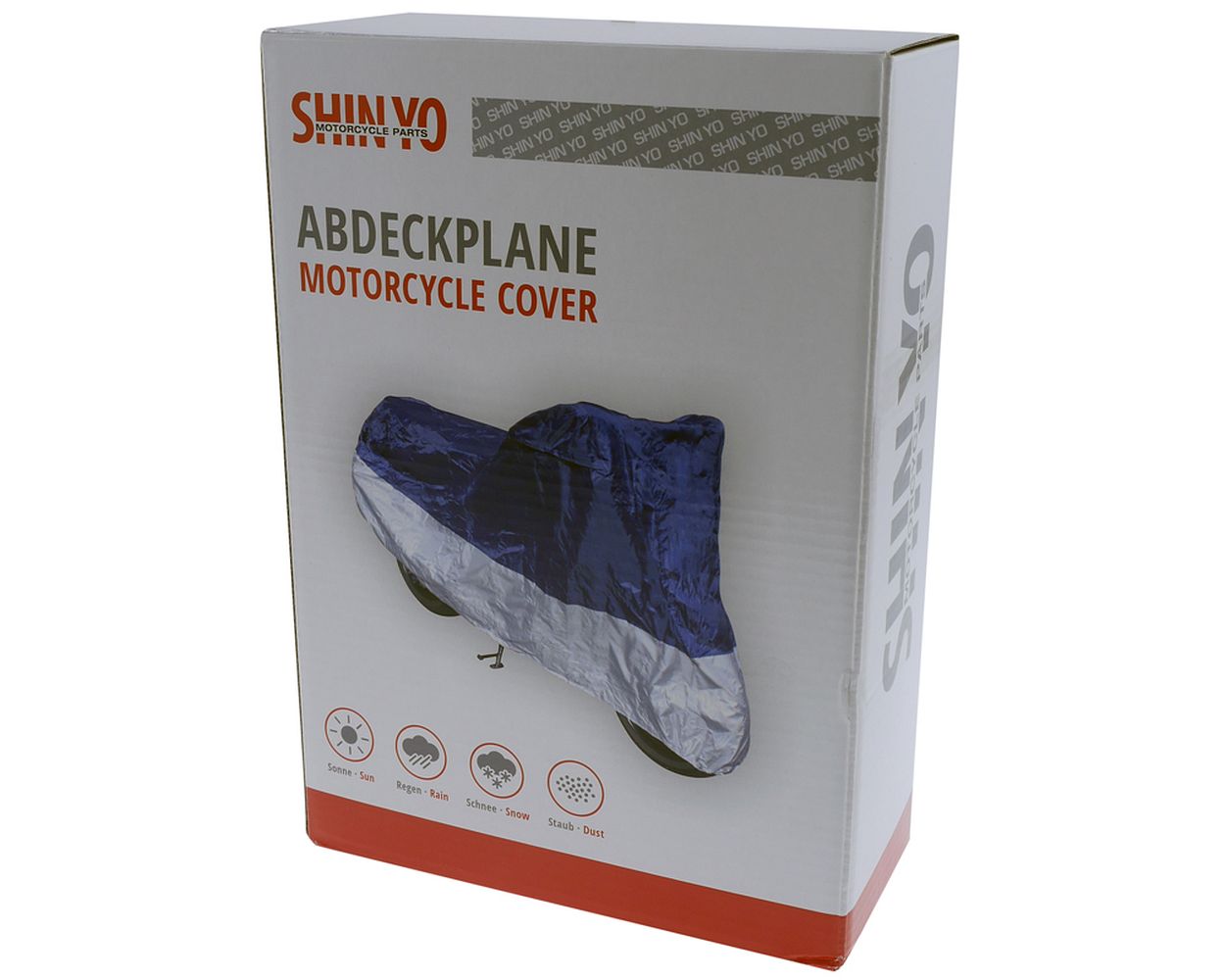Abdeckplane SHIN YO, Größe L, Polyester, blau/silber, Motor