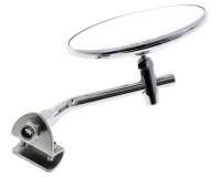 Spiegel Beinschild FAR Klemmspiegel Chrom kompatibel für Vespa, Lambretta, Roller, Motorrad Universal rund 116mm