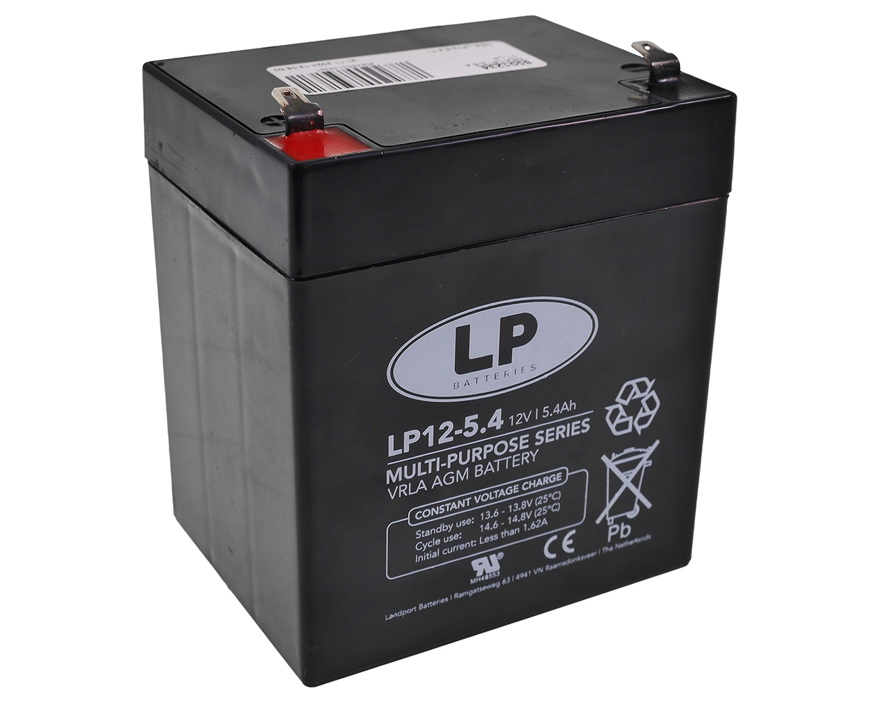 Batterie LANDPORT NSA LP12-5,4 T1 12 V 5,4 Ah 90x70x101 mm für Alarmanlage, Sicherheitssysteme, Rollladen Antriebe, Rollo Antriebe, USV