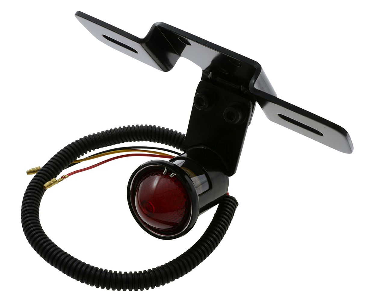 Rücklicht LED Motorrad OLD SCHOOL TYP3, schwarz, rotes Glas