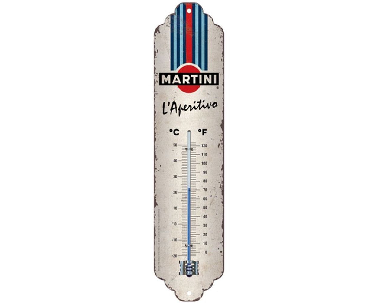 Thermometer Nostalgic Art Martini LAperitivo, kompatibel für Wohnzimmer, Werkstatt, Garage, Roller, Deko, Klassik
