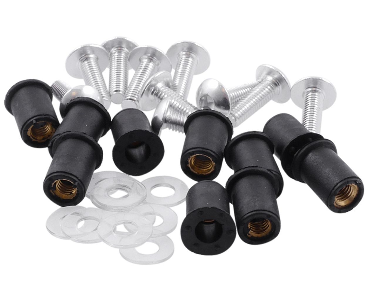 Gummimutter mit Schrauben 10 x M5